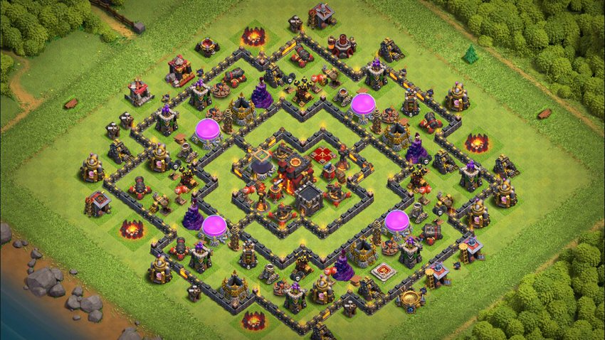 Town Hall 10 Farming Base layout by TReX
