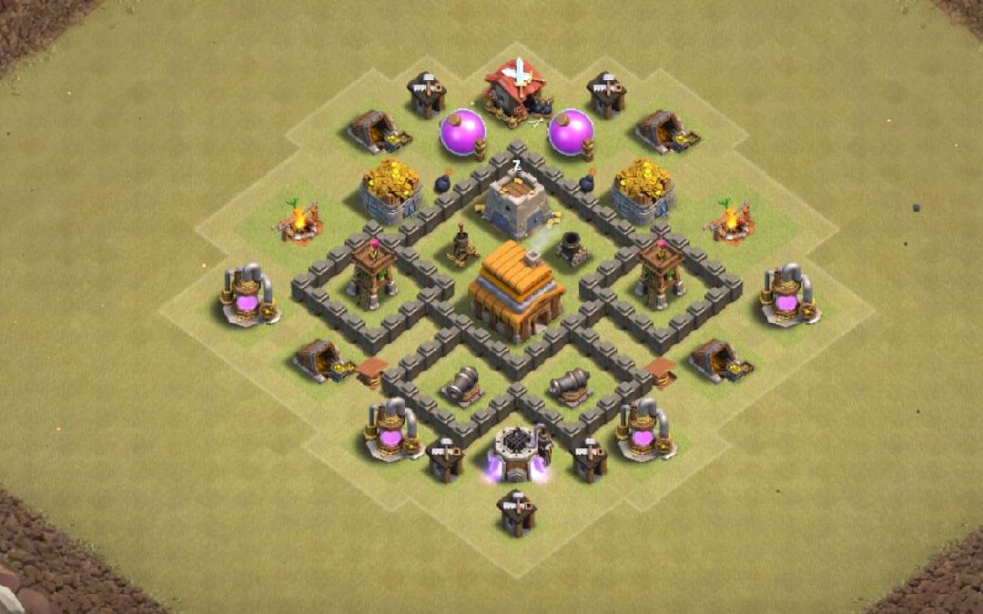 Town Hall 4 War Base layout by XLR8