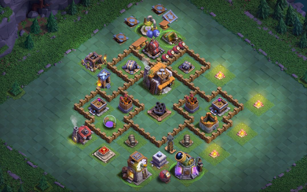 Builder Hall 5 Builder Base layout by Anime