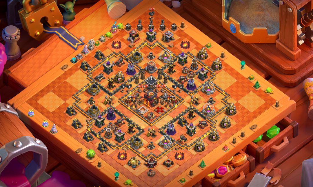 Town Hall 10 Hybrid Base layout by Uzi