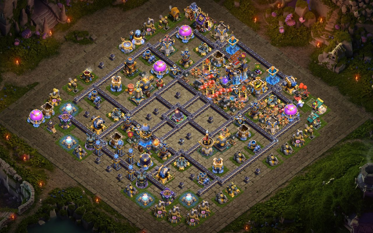Town Hall 18 War Base layout by Koala