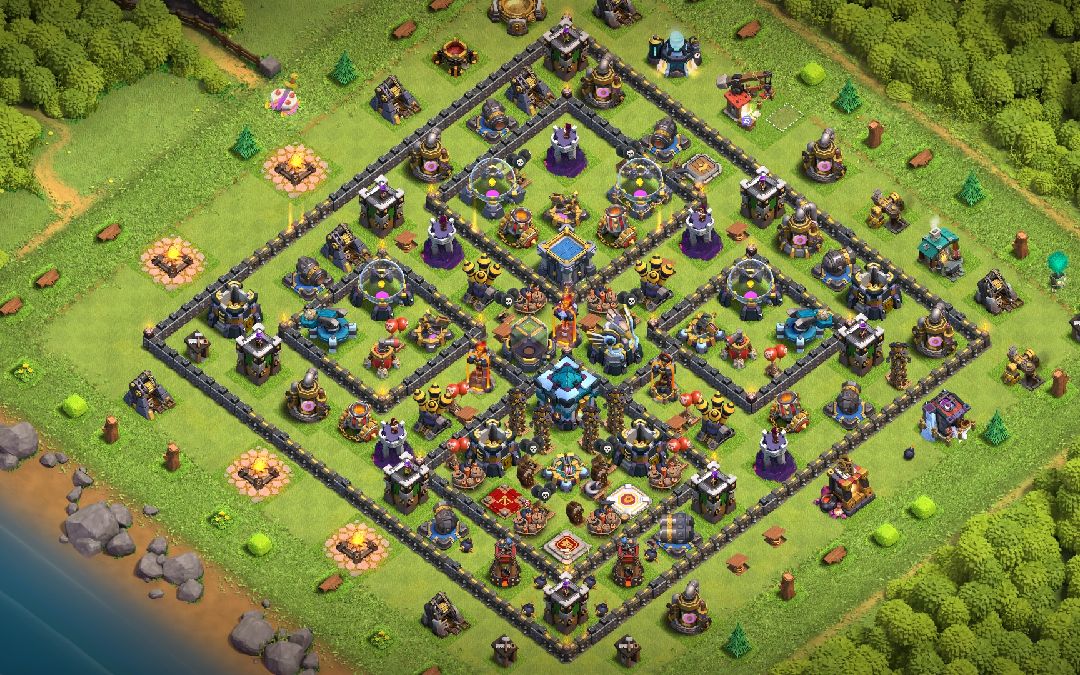 Town Hall 13 War Base layout by SONU
