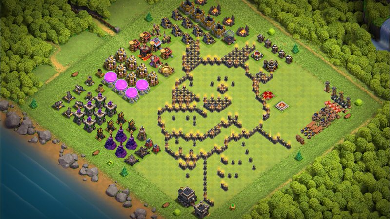 Town Hall 9 Fun Base layout by TReX