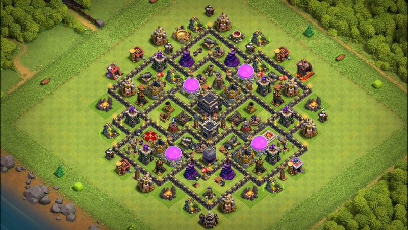 Town Hall 9 Trophy Base layout by TReX