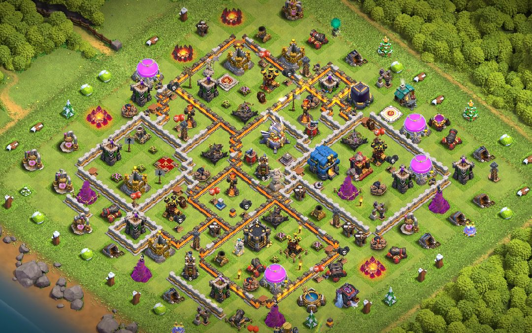 Town Hall 12 Trophy Base layout by Dans