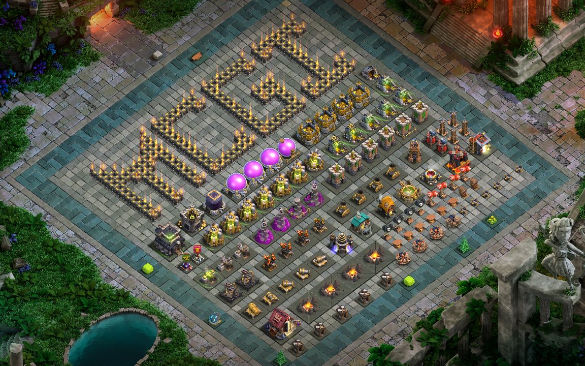 Town Hall 9 Fun Base layout by Takeru