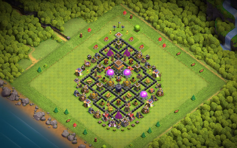 Town Hall 8 Trophy Base layout by Amateur Player