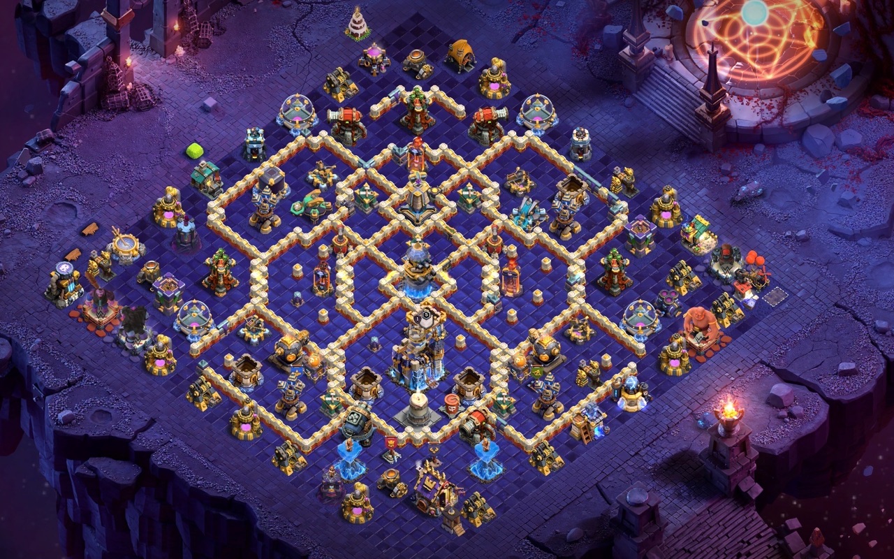Town Hall 18 Hybrid Base layout by Sn0w0wl