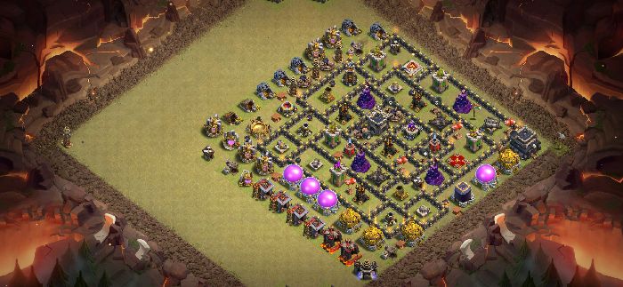 Town Hall 9 War Base layout by Thanatos