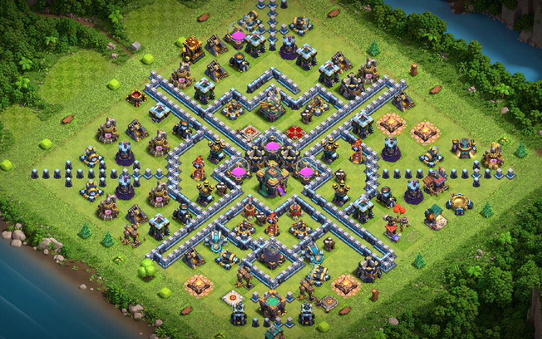 Town Hall 14 Farming Base layout by XLR8