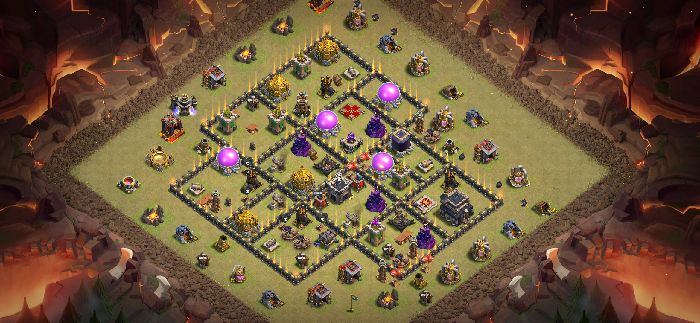 Town Hall 9 War Base layout by Thanatos