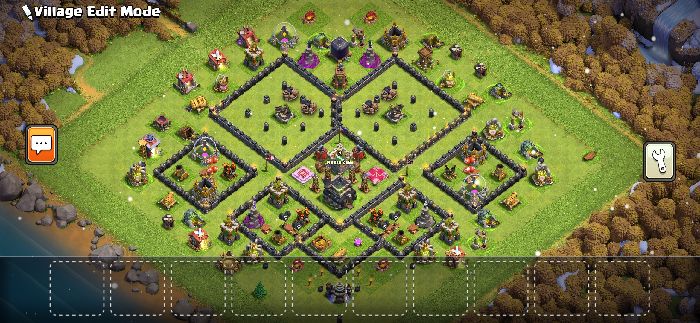 Town Hall 9 Hybrid Base layout by User