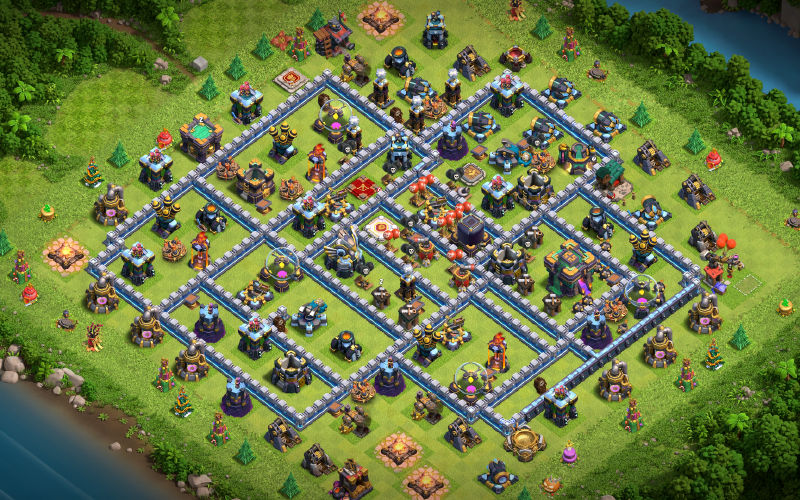 Town Hall 14 Hybrid Base layout by SwaG