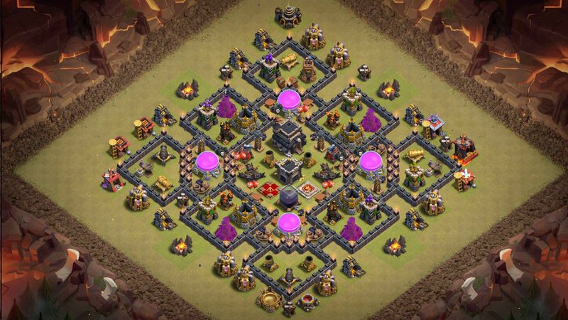 Town Hall 9 War Base layout by TReX
