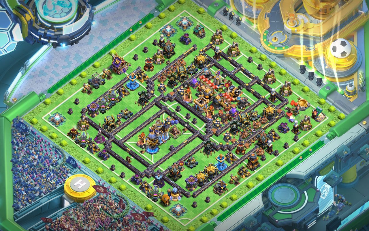 Town Hall 18 Trophy Base layout by Shakil Ahmed