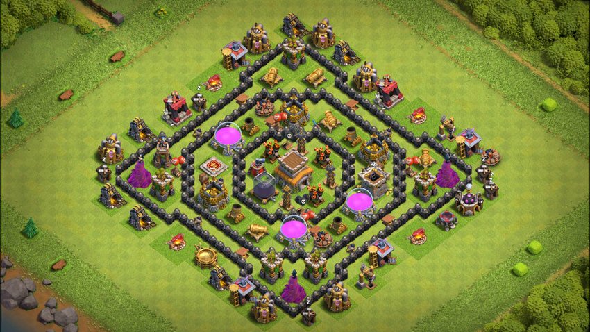Town Hall 8 Trophy Base layout by TReX