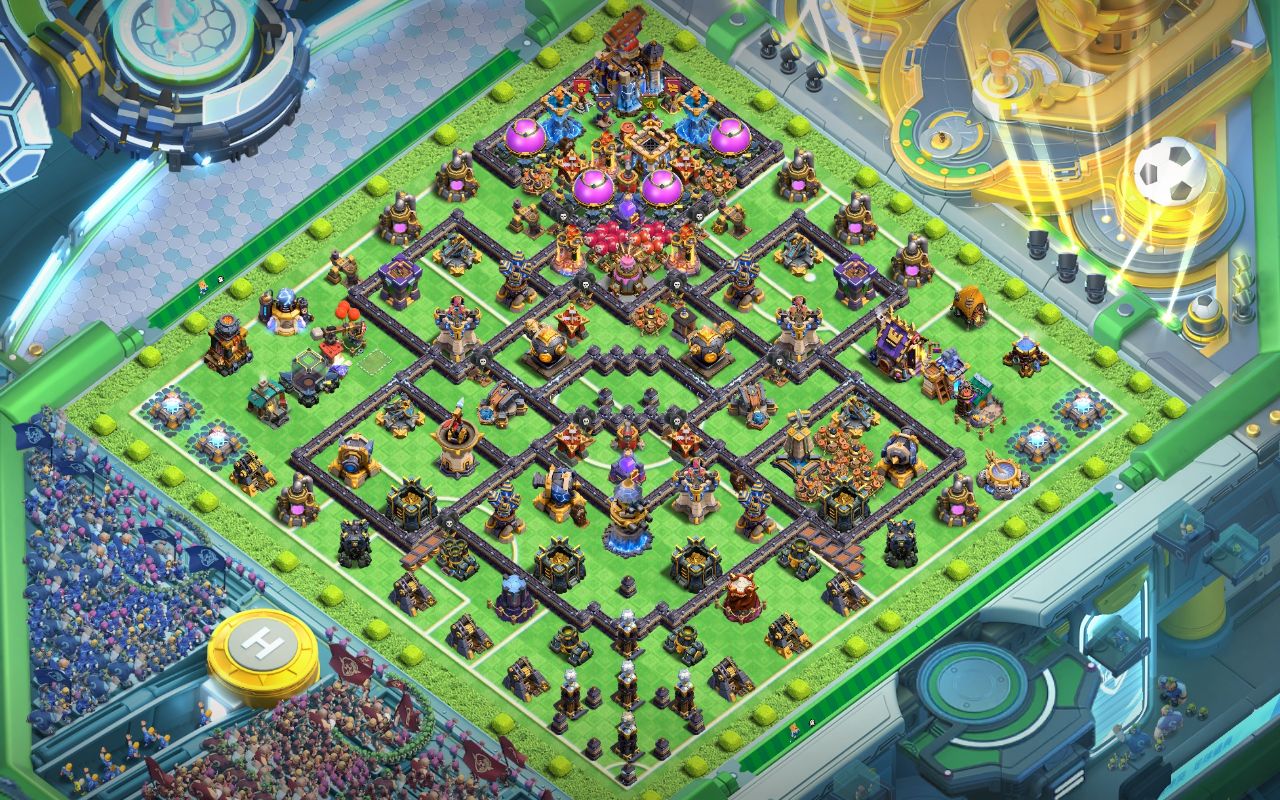 Town Hall 18 Trophy Base layout by Shakil Ahmed