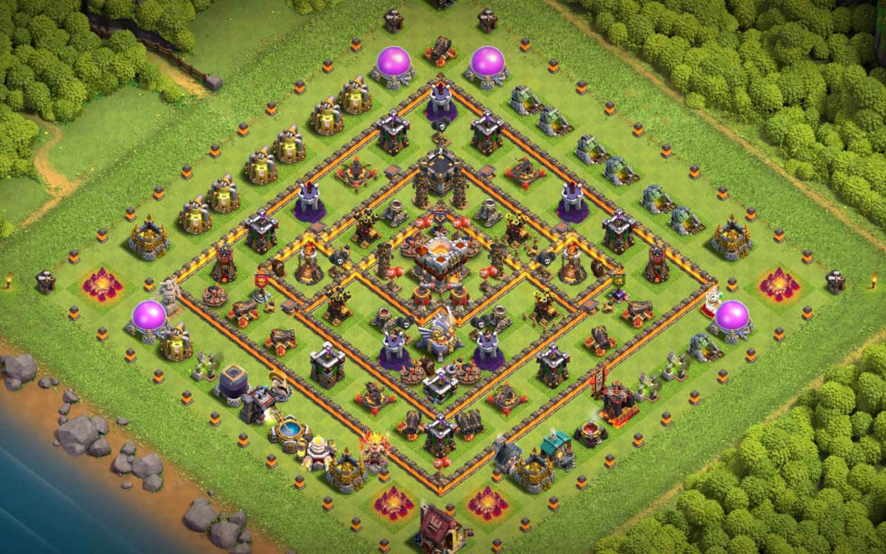 Town Hall 11 Hybrid Base layout by A R A T U N E