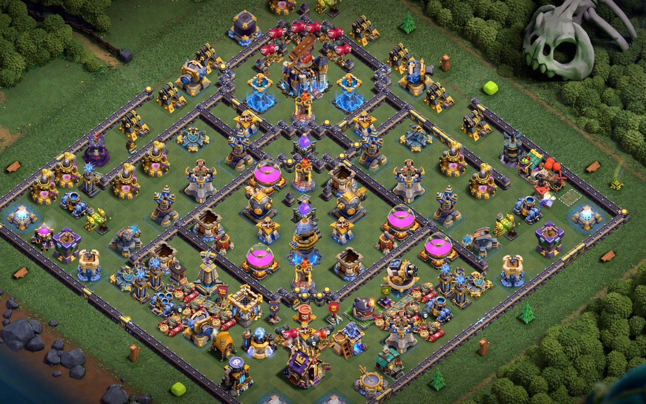 Town Hall 18 Trophy Base layout by Mighty