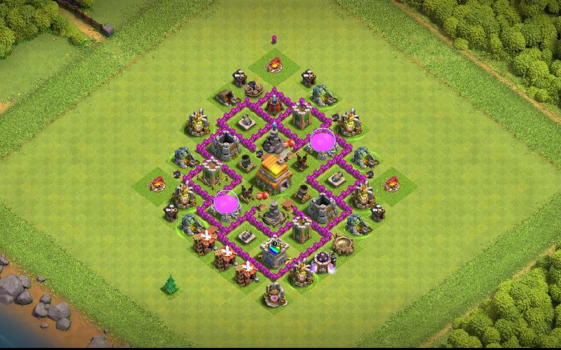 Town Hall 6 Trophy Base layout by ™ANIK_♚100