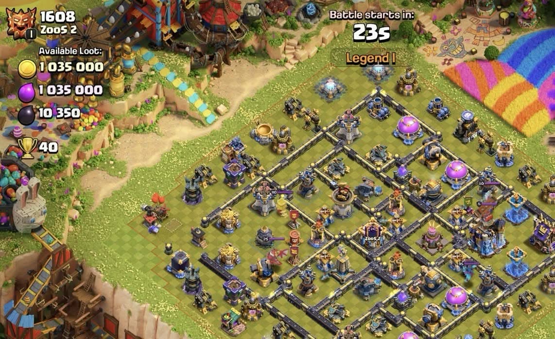 Town Hall 18 Legend Base layout by XLR8