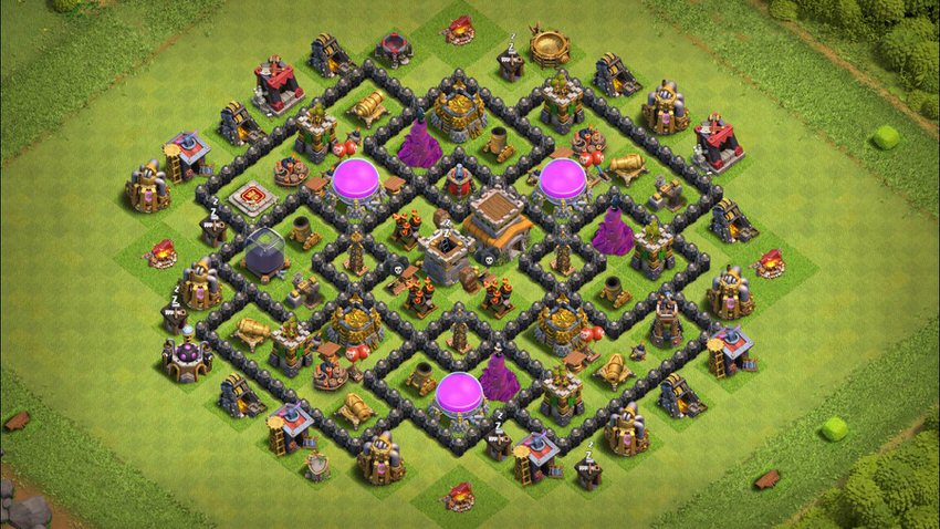 Town Hall 8 Trophy Base layout by TReX