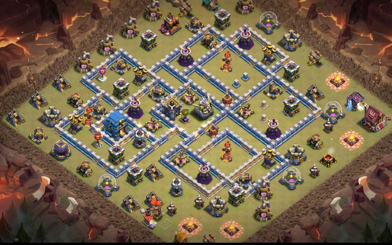 Town Hall 12 War Base layout by PRIAIDAMAN77D