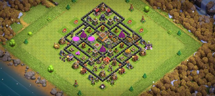 Town Hall 8 Trophy Base layout by MaGic