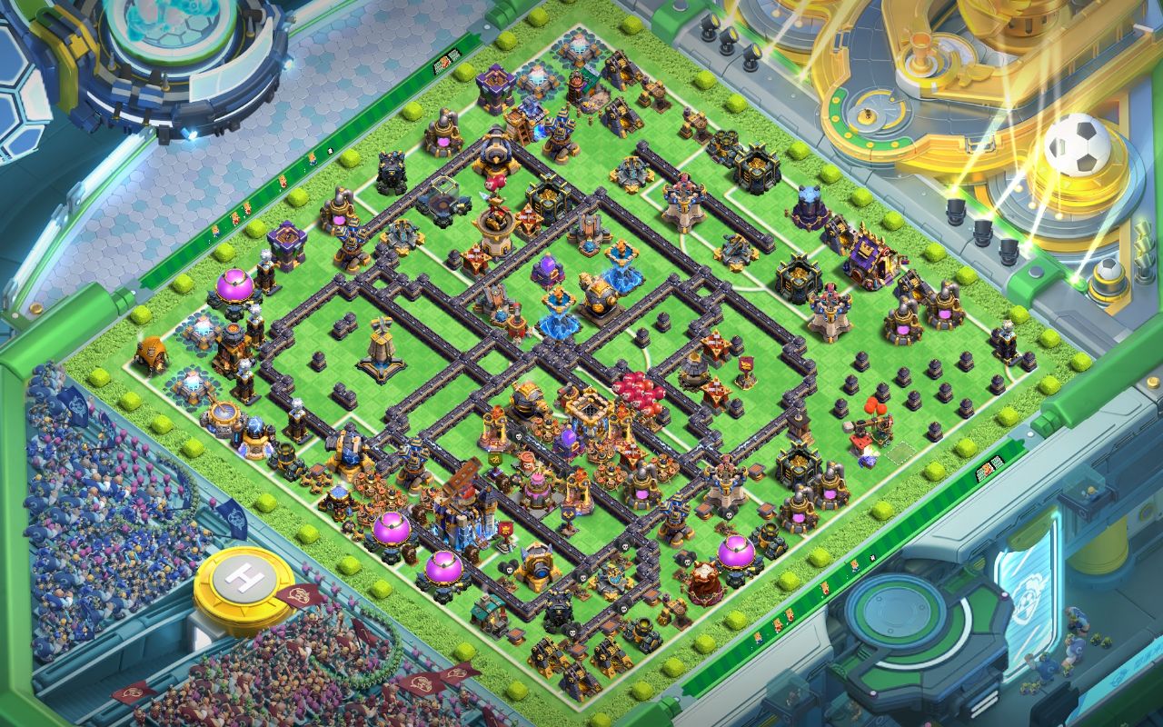 Town Hall 18 Trophy Base layout by Shakil Ahmed