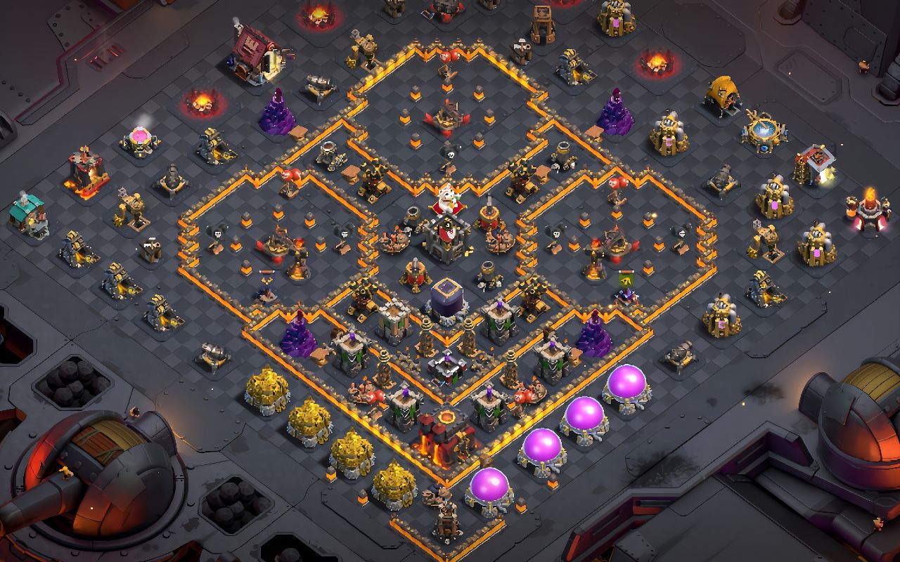 Town Hall 10 Hybrid Base layout by BakekokDio°°