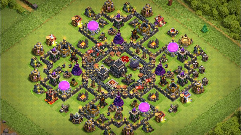 Town Hall 9 Trophy Base layout by TReX