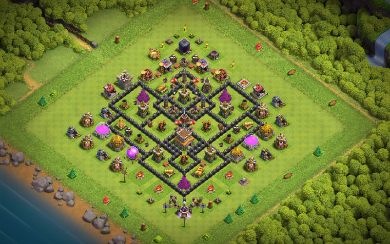 Town Hall 8 Farming Base layout by Amateur Player