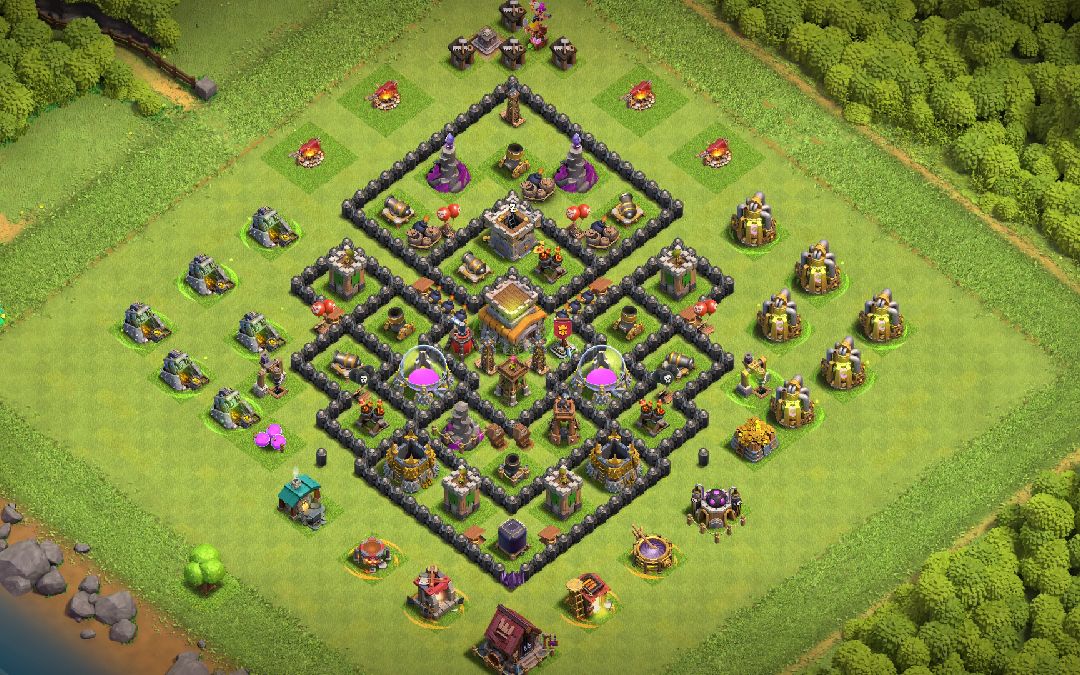 Town Hall 8 Hybrid Base layout by Luffy Gear 5