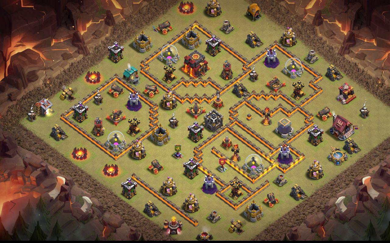 Town Hall 10 War Base layout by PRIAIDAMAN77D