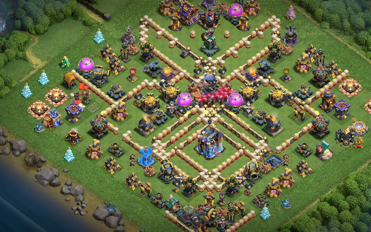Town Hall 18 Hybrid Base layout by Omara