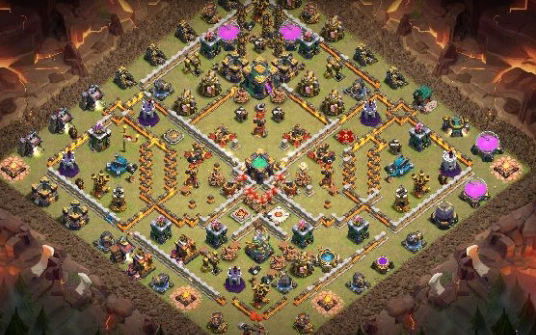 Town Hall 14 War Base layout by Gaming Sanged