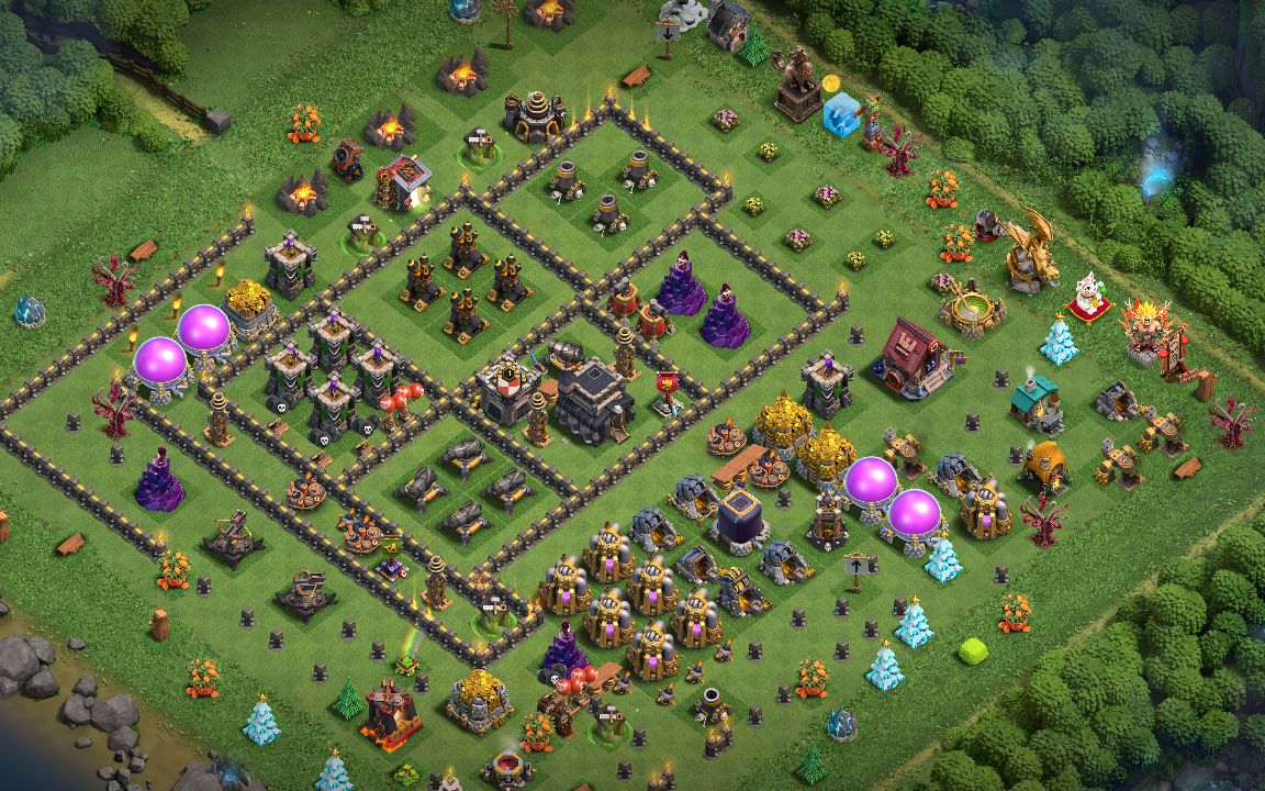 Town Hall 9 CWL Base layout by Hasbil26