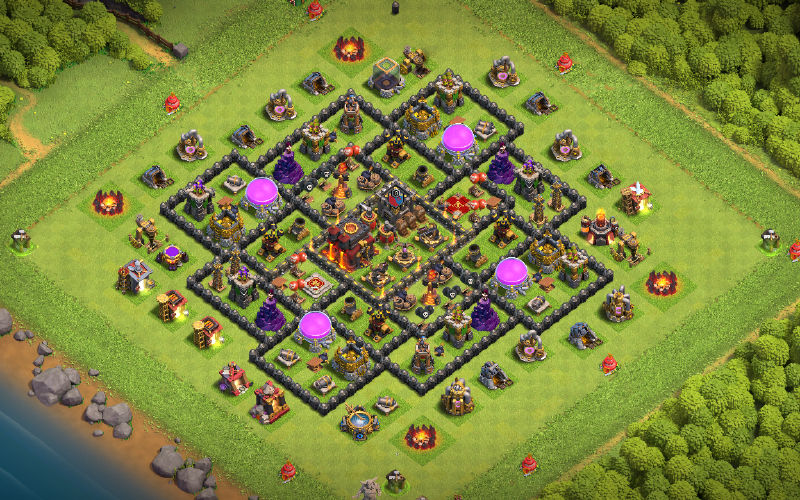 Town Hall 10 Trophy Base layout by TakeruPlays