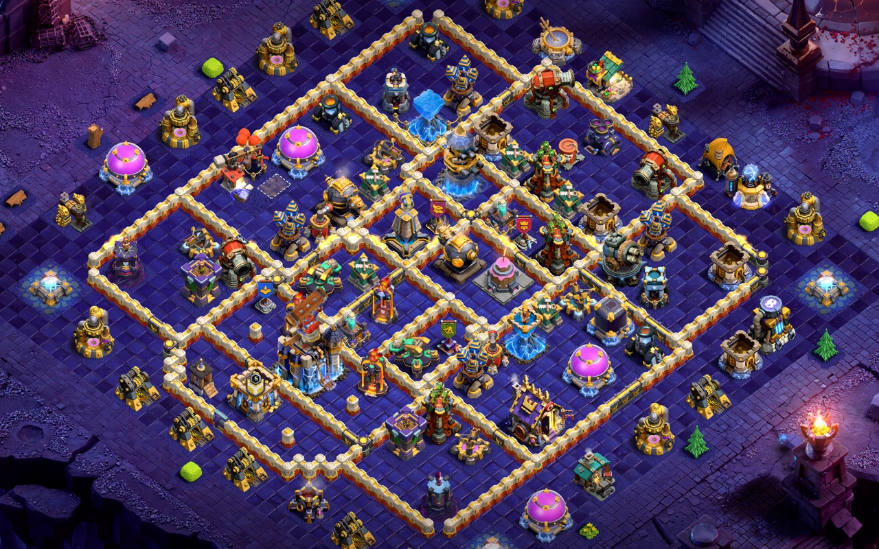 Town Hall 18 Hybrid Base layout by Sn0w0wl