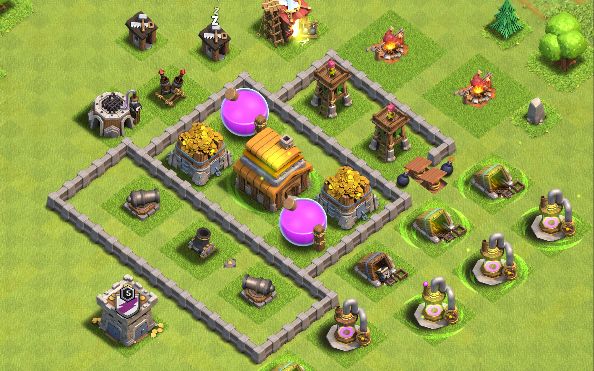 Town Hall 4 Farming Base layout by Hasbil26
