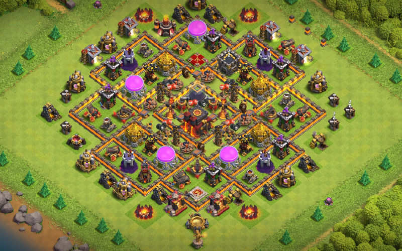 Town Hall 10 Farming Base layout by ye