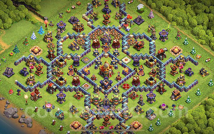 Town Hall 16 Trophy Base layout by AloneIntheDark