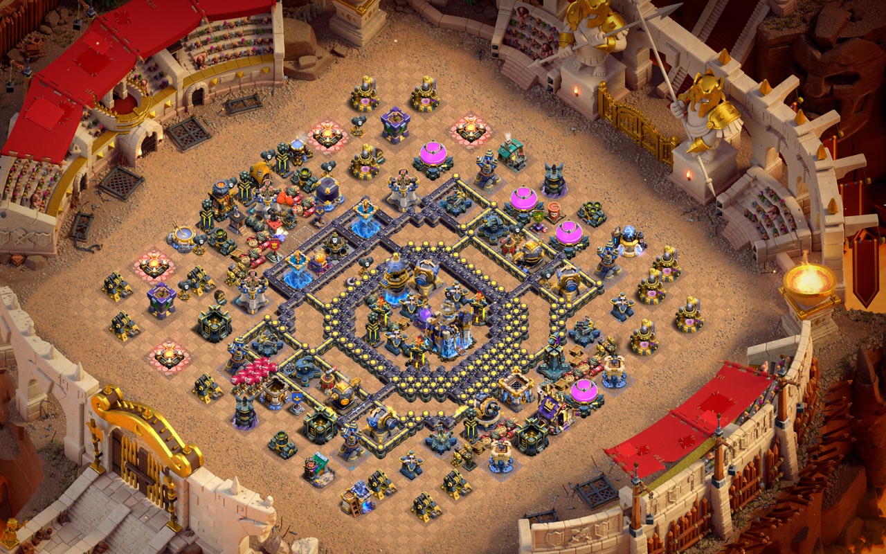 Town Hall 18 War Base layout by Barely Alive