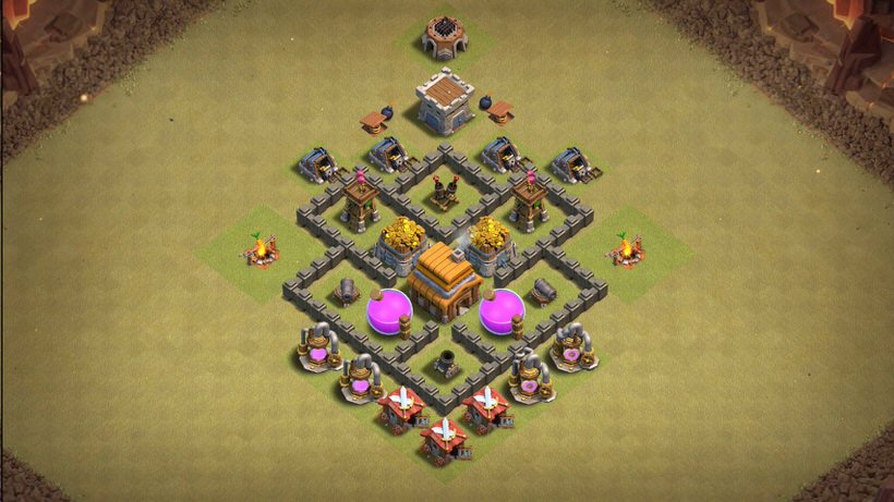 Town Hall 4 War Base layout by TReX