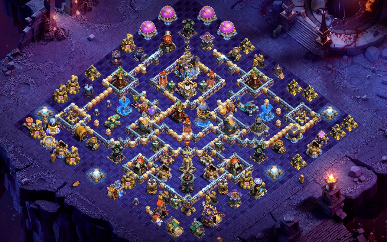 Town Hall 18 Hybrid Base layout by Sn0w0wl