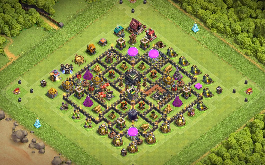 Town Hall 9 War Base layout by Anime