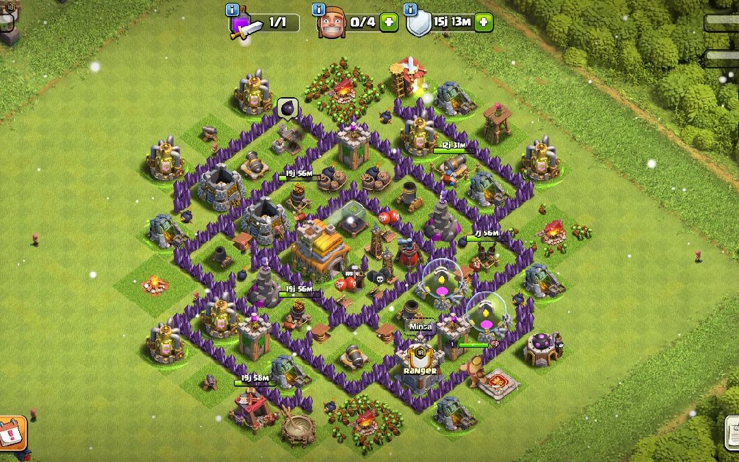 Town Hall 7 Trophy Base layout by Edow Meledaq