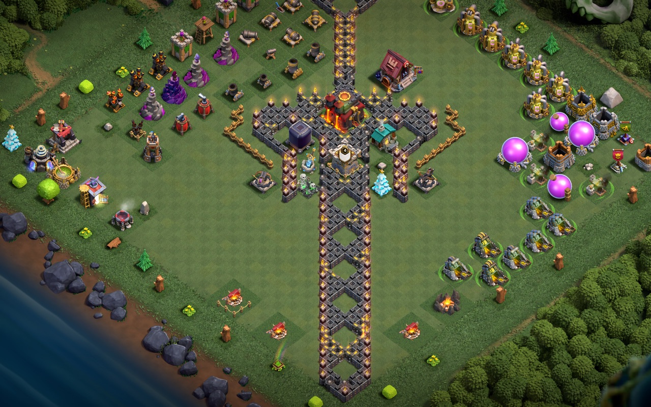 Town Hall 10 Fun Base layout by Sn0w0wl
