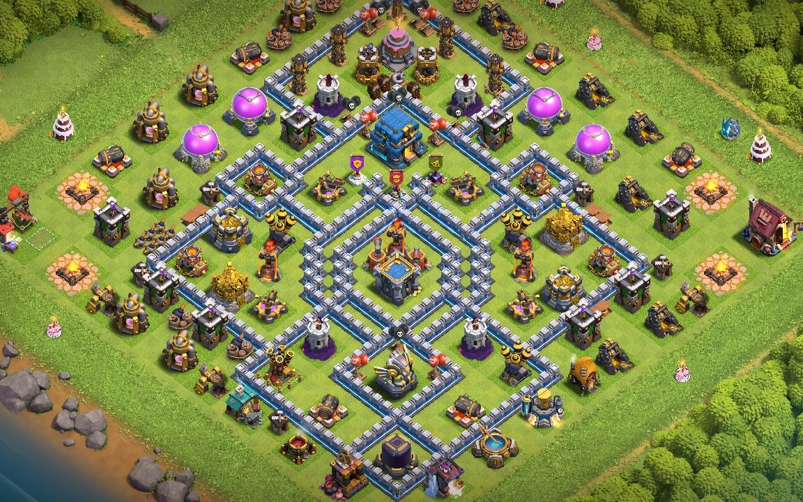 Town Hall 12 Trophy Base layout by GodzillaXXL