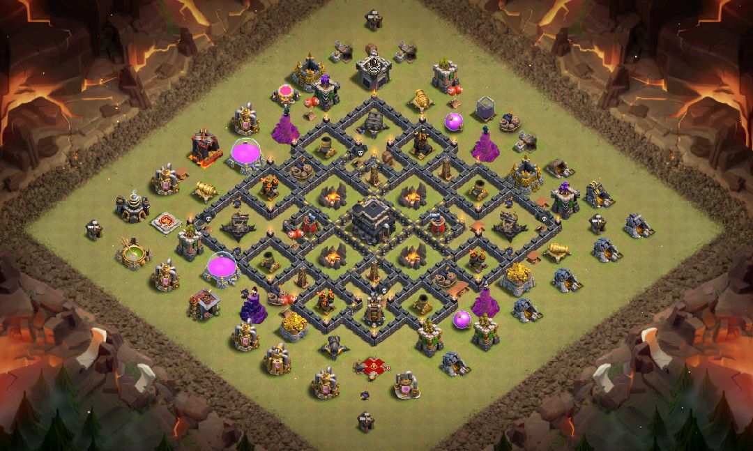 Town Hall 9 War Base layout by ።H።።y።።d።።r።።a።